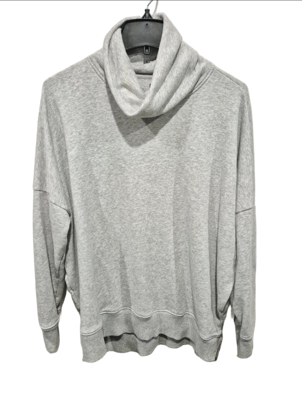 Aerie Heather Grey Cowl Neck French Terry Oversized Sweatshirt Pullover Medium M